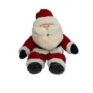 MTY International Company Plush Large Santa Clause Fluffy Beard 21" Red Suit VTG